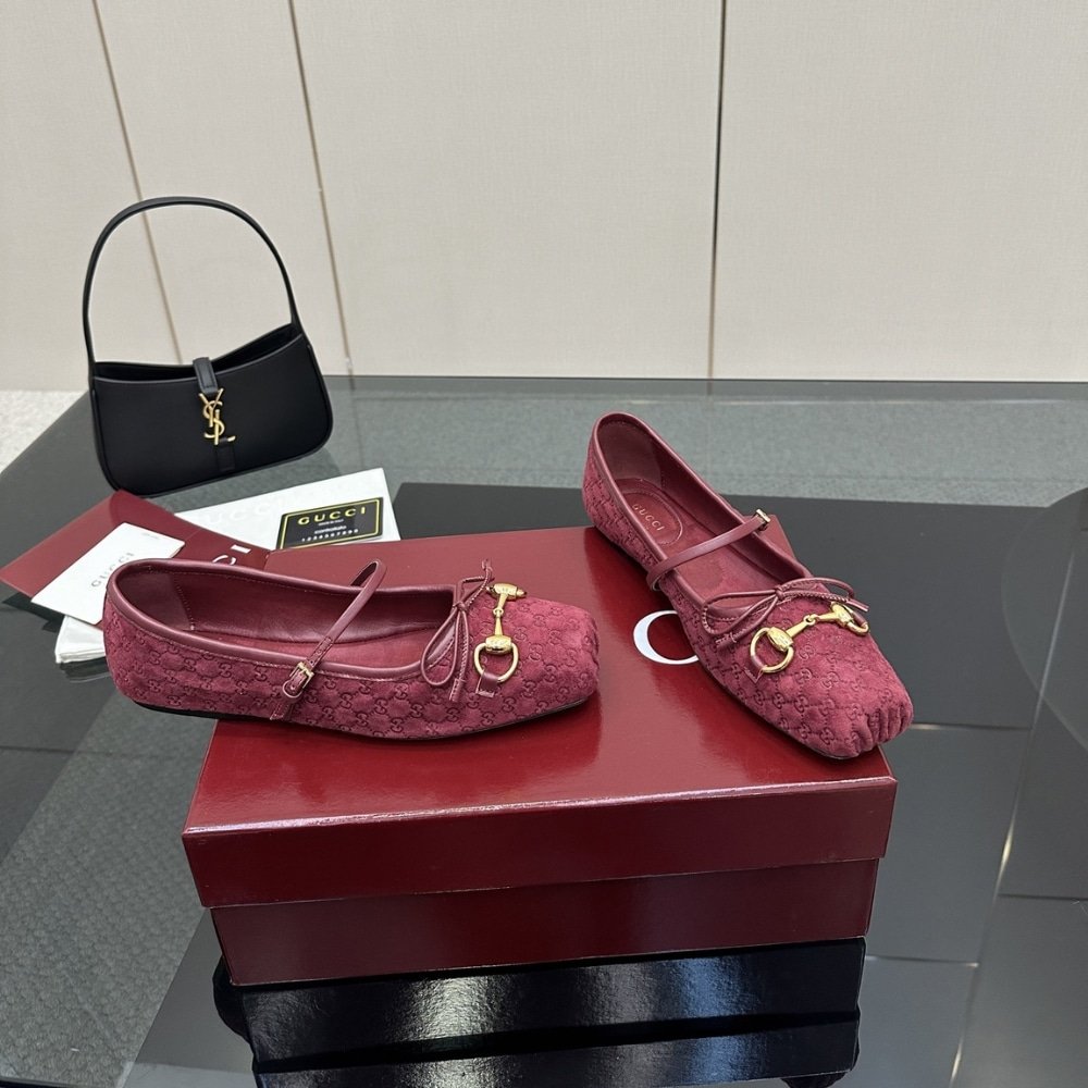 Gvc*1 Women Horsebit Ballet Flat Red 821220 Fad8F 8546