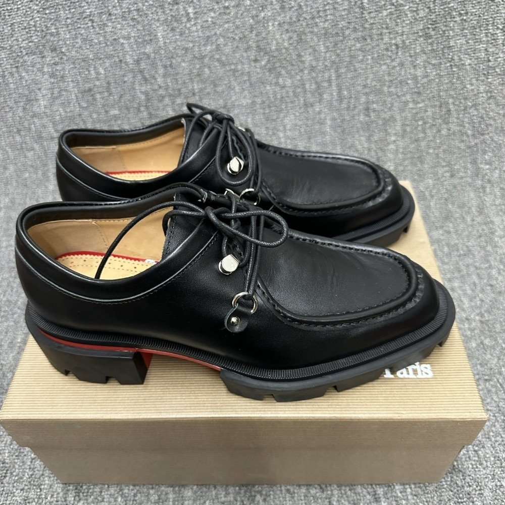 Chr1st1an Louboutin Our Pabelito Leather Derby Black 3240499 Bk01