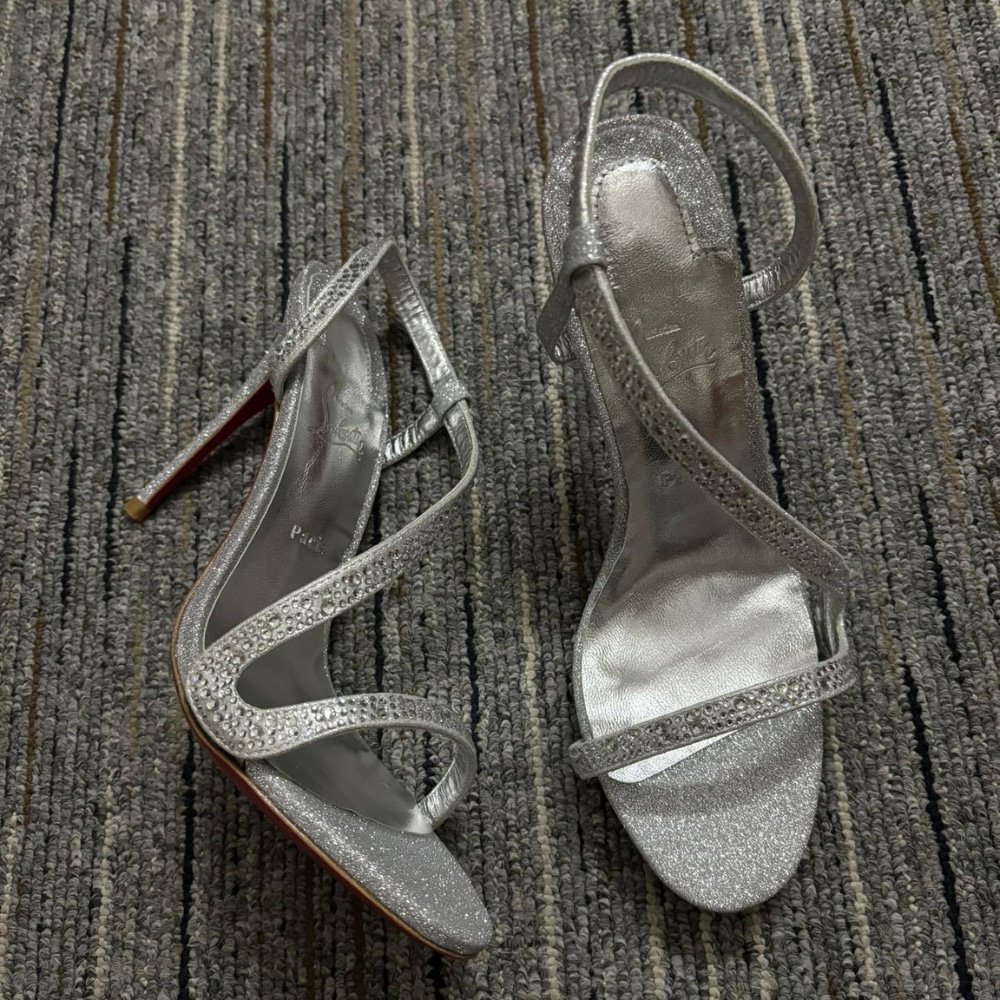 Chr1st1an Louboutin Rosalie Strass Silver 3220624S265