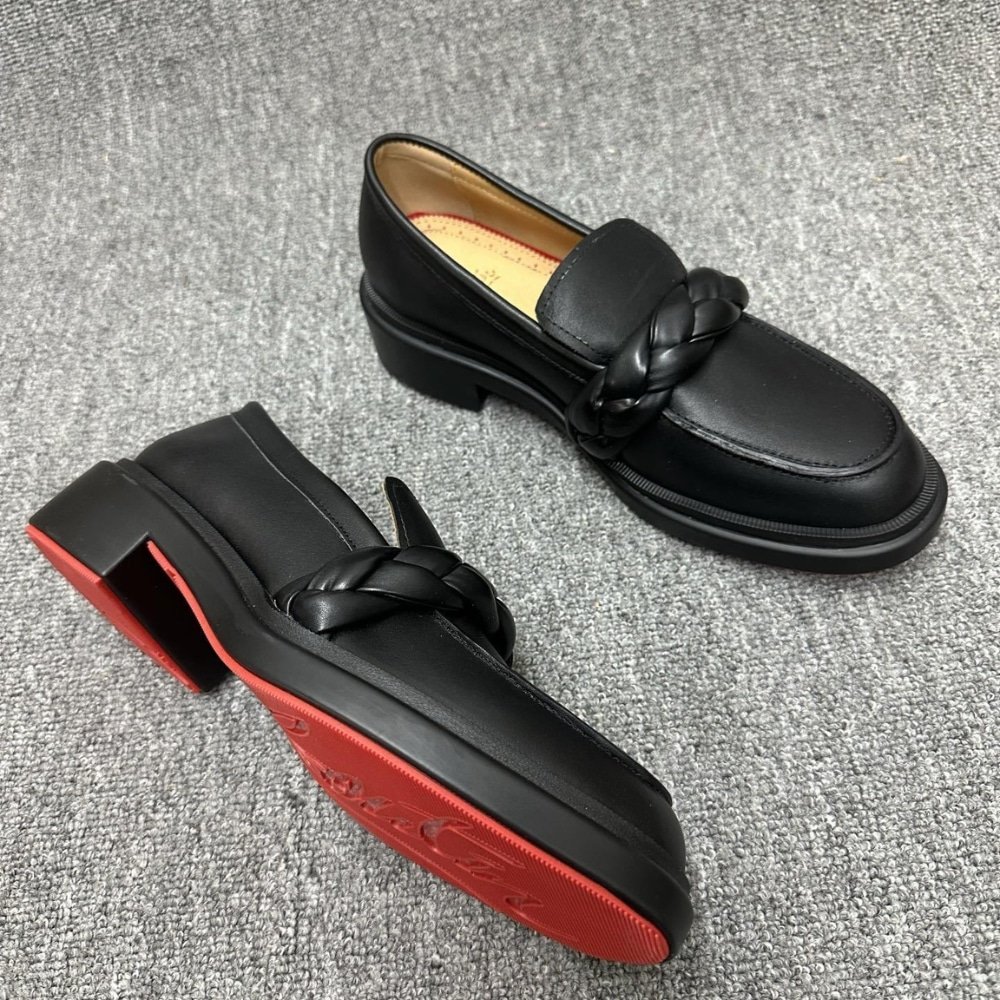Chr1st1an Louboutin Urbino Moc Braid Black 1240909Bk01