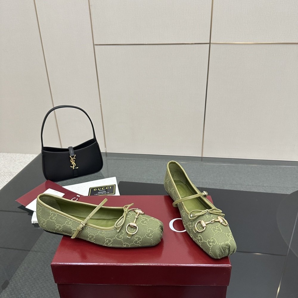 Gvc*1 Women Horsebit Ballet Flat Green ‎814321 Fad8F 3048
