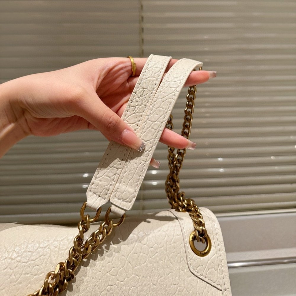 Sa1nt Lau*nt Niki Vintage Medium In Grained White 28Cm 633178Aacyt9207