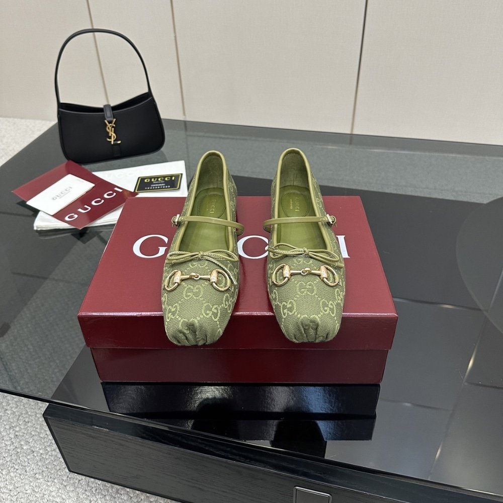 Gvc*1 Women Horsebit Ballet Flat Green ‎814321 Fad8F 3048