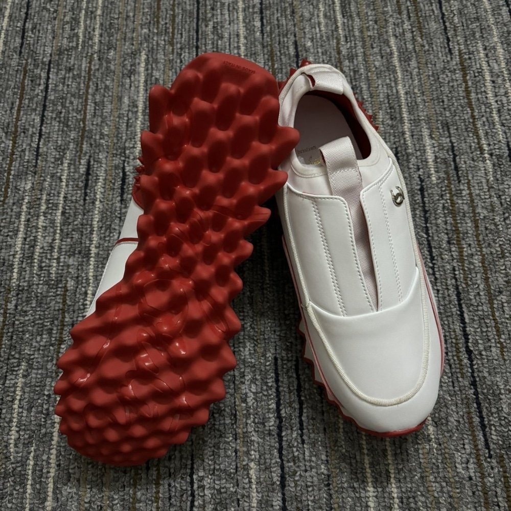 Chr1st1an Louboutin Sharkyloub Sp Spikes White 1240428J679