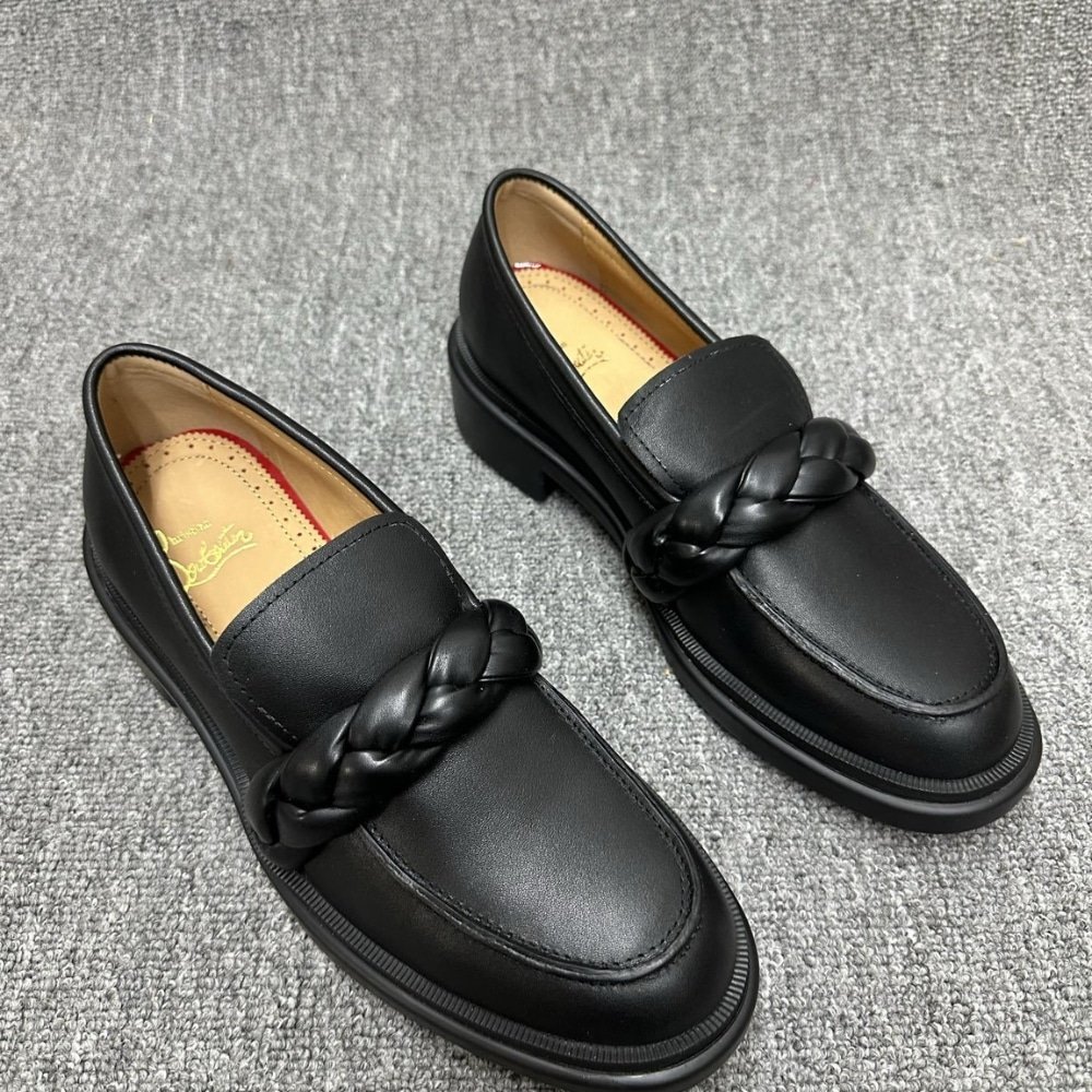 Chr1st1an Louboutin Urbino Moc Braid Black 1240909Bk01