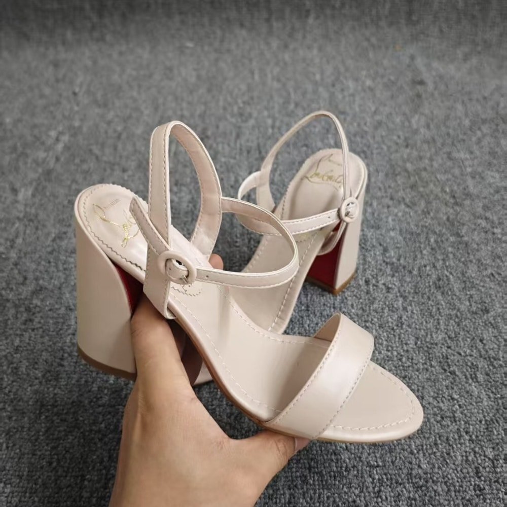 Chr1st1an Louboutin Miss Jane 85 Sandal Beige 1240672F608