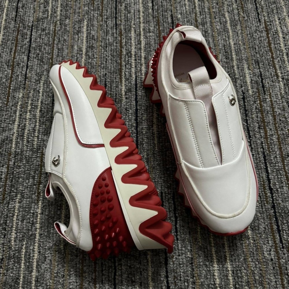 Chr1st1an Louboutin Sharkyloub Sp Spikes White 1240428J679