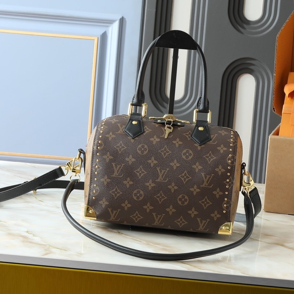 L0vis Vvtt0n Speedy Trunk Bag 25 Monogram Brown 27Cm M26181