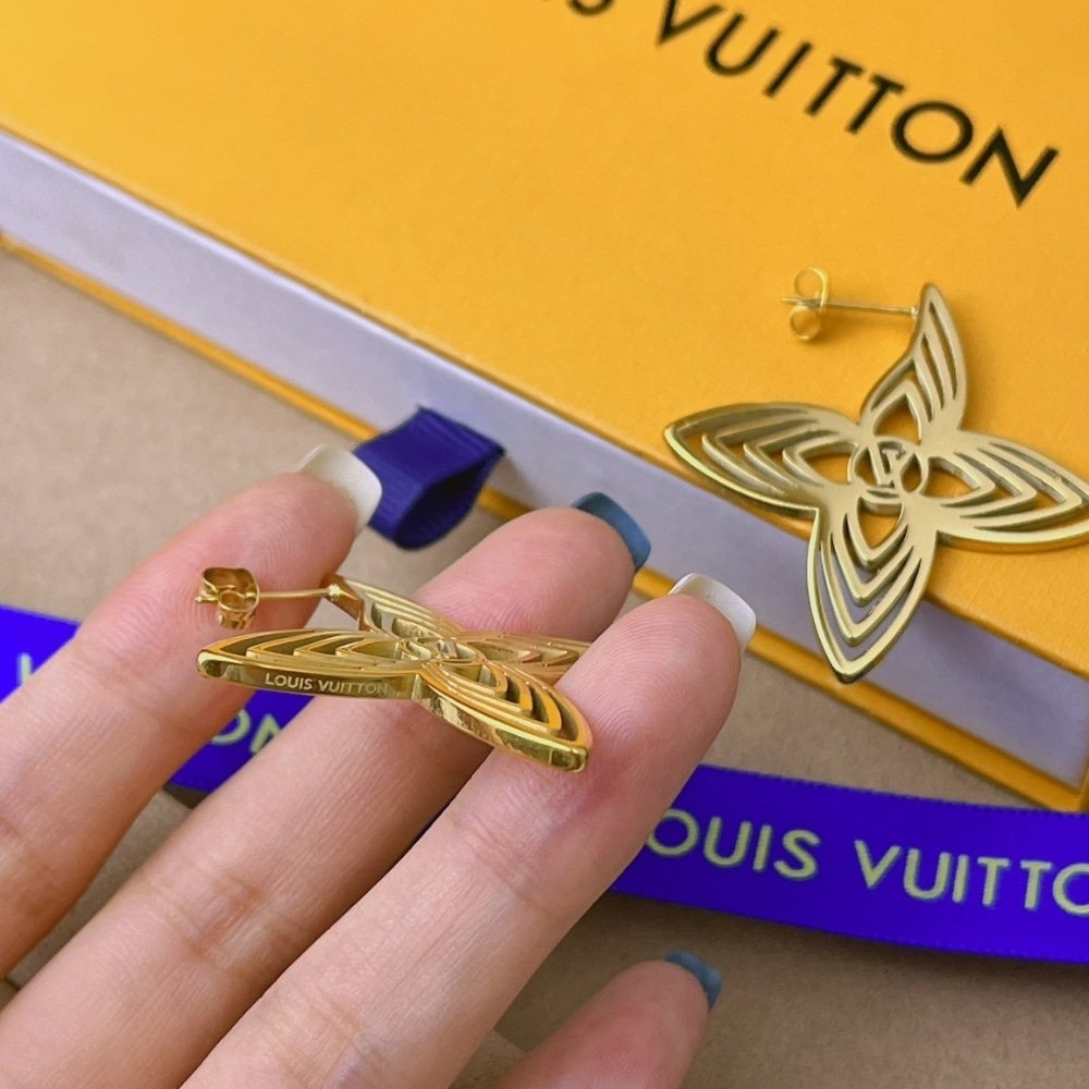 L0vis Vvtt0n Lv Breeze Earrings Gold M02659