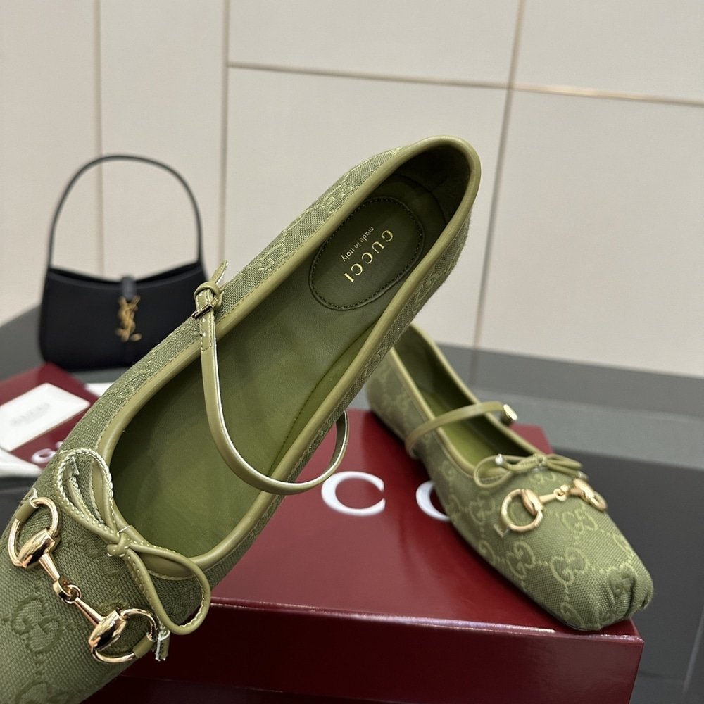 Gvc*1 Women Horsebit Ballet Flat Green ‎814321 Fad8F 3048