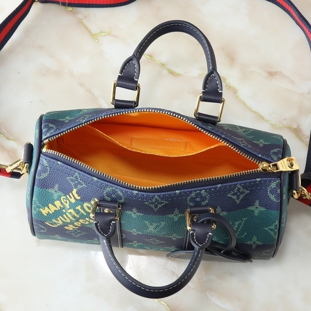 L0vis Vvtt0n Keepall Bandoulière 25 Blue Stripes 25Cm M25786
