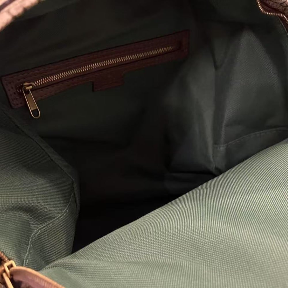 Gvc*1 Ophidia Medium Backpack Beige And Dark Brown 41Cm 834466 Faeoj 9747