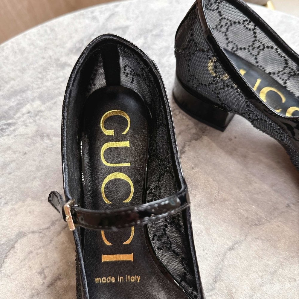 Gvc*1 Women Gg Crystal Ballet Flat Black Mesh 835809 Faeq0 1046