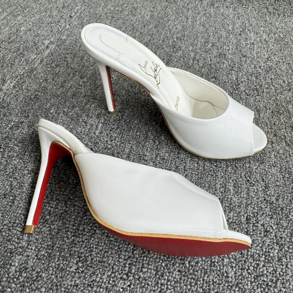Chr1st1an Louboutin Me Dolly 100 Mules White 1221318W302