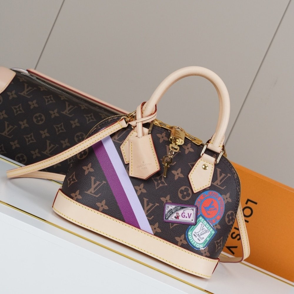 L0vis Vvtt0n Alma BB Mon Monogram Brown 23Cm P01917