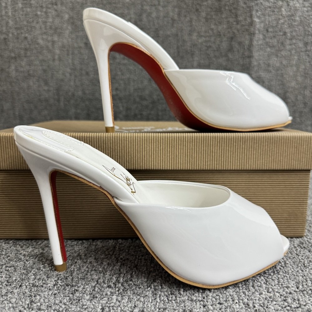 Chr1st1an Louboutin Me Dolly 100 Mules White 1221318W302