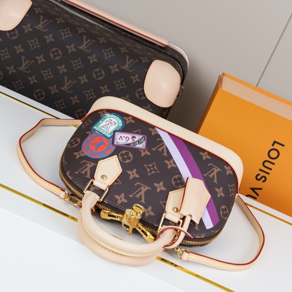 L0vis Vvtt0n Alma BB Mon Monogram Brown 23Cm P01917