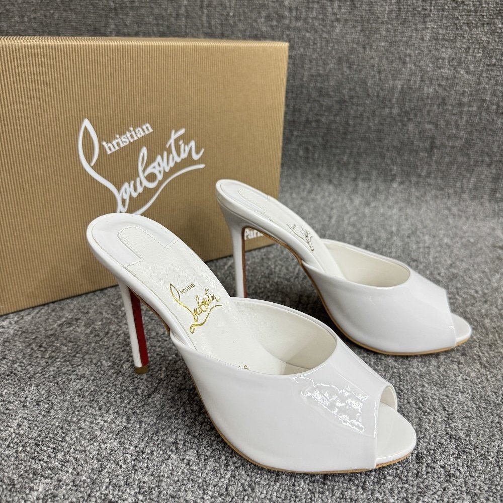 Chr1st1an Louboutin Me Dolly 100 Mules White 1221318W302