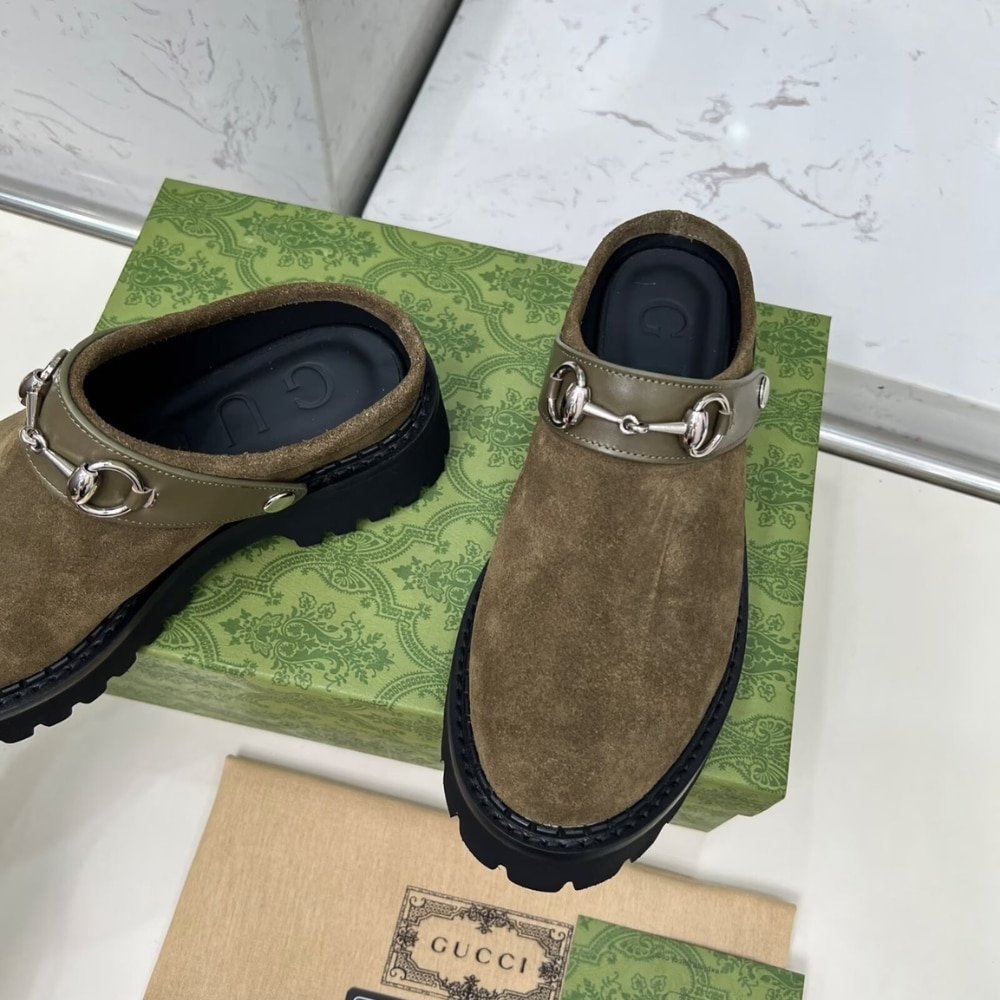 Gvc*1 Women Mule With Horsebit Dark Green ‎835829 Aae3R 3037
