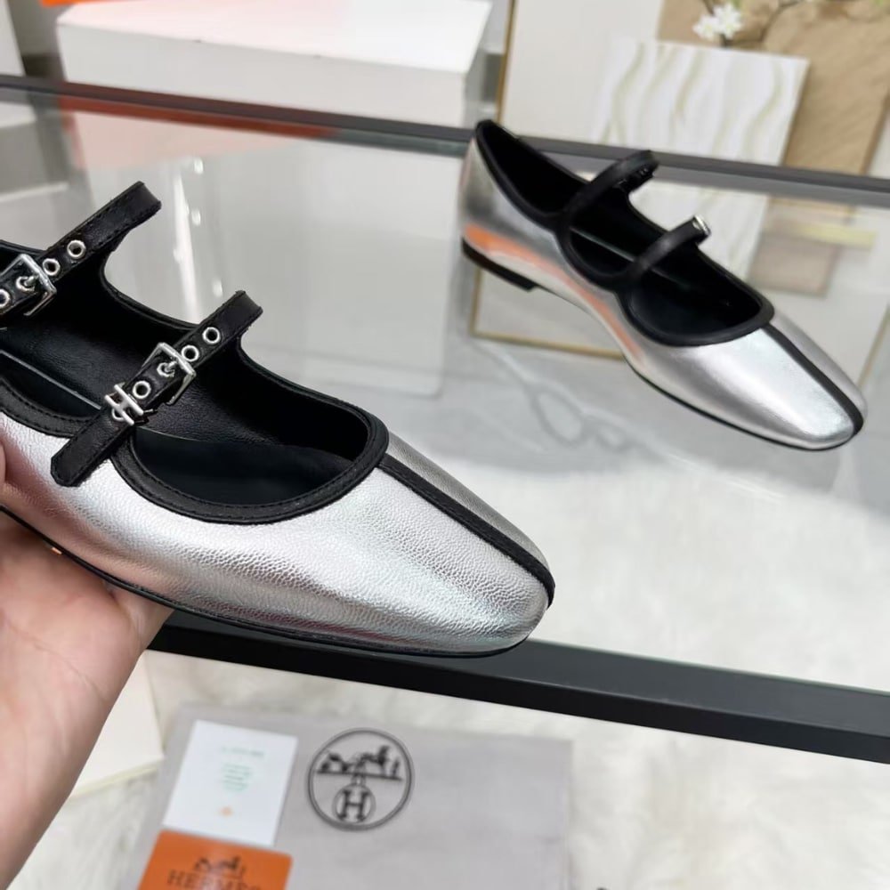 H**me5 Lilia Ballet Flat Silver H252042Z 52350