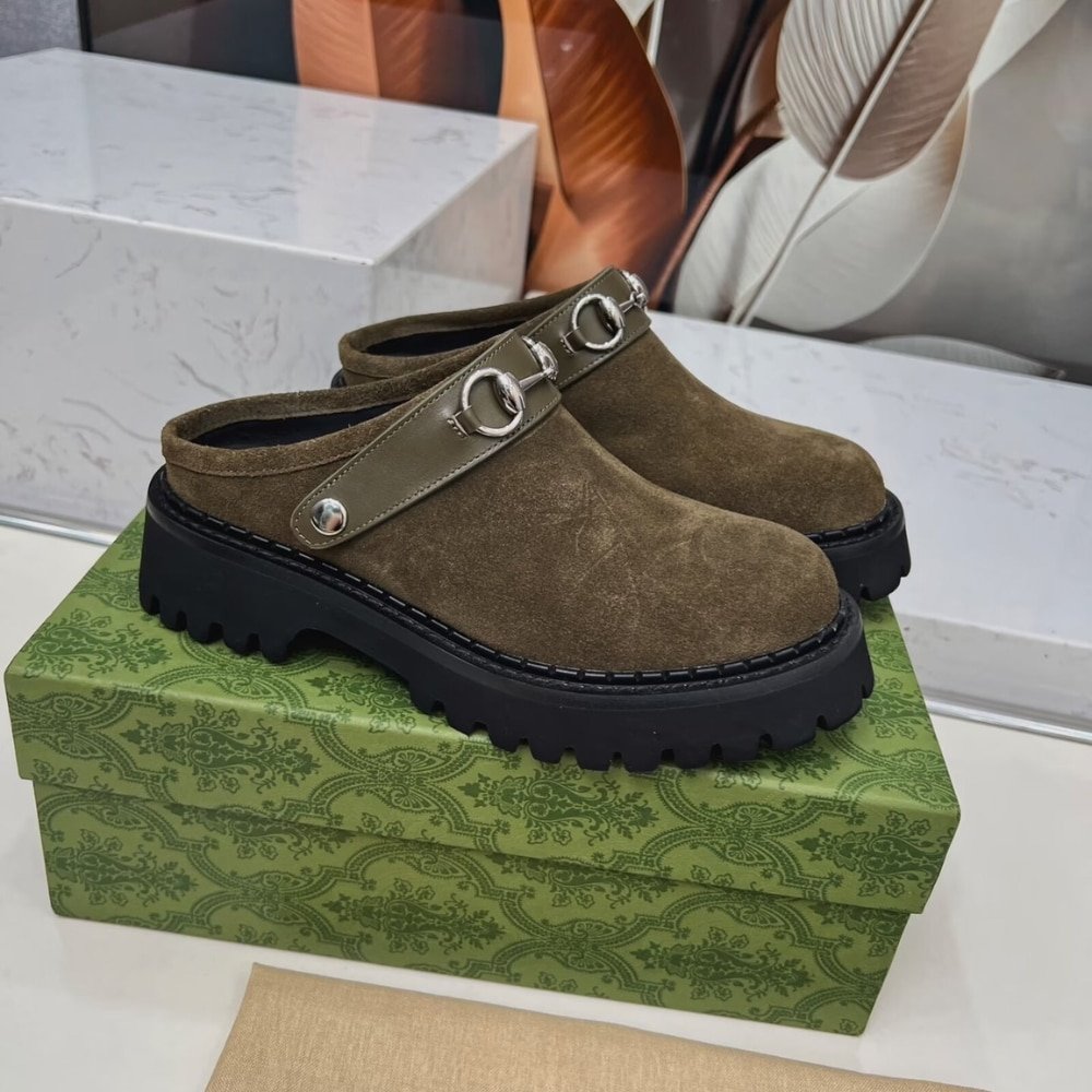 Gvc*1 Women Mule With Horsebit Dark Green ‎835829 Aae3R 3037