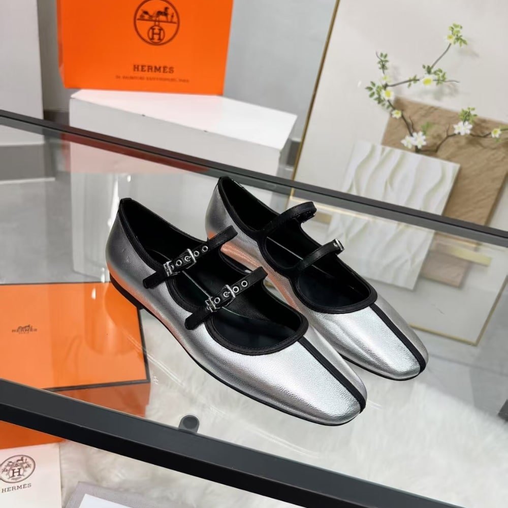 H**me5 Lilia Ballet Flat Silver H252042Z 52350