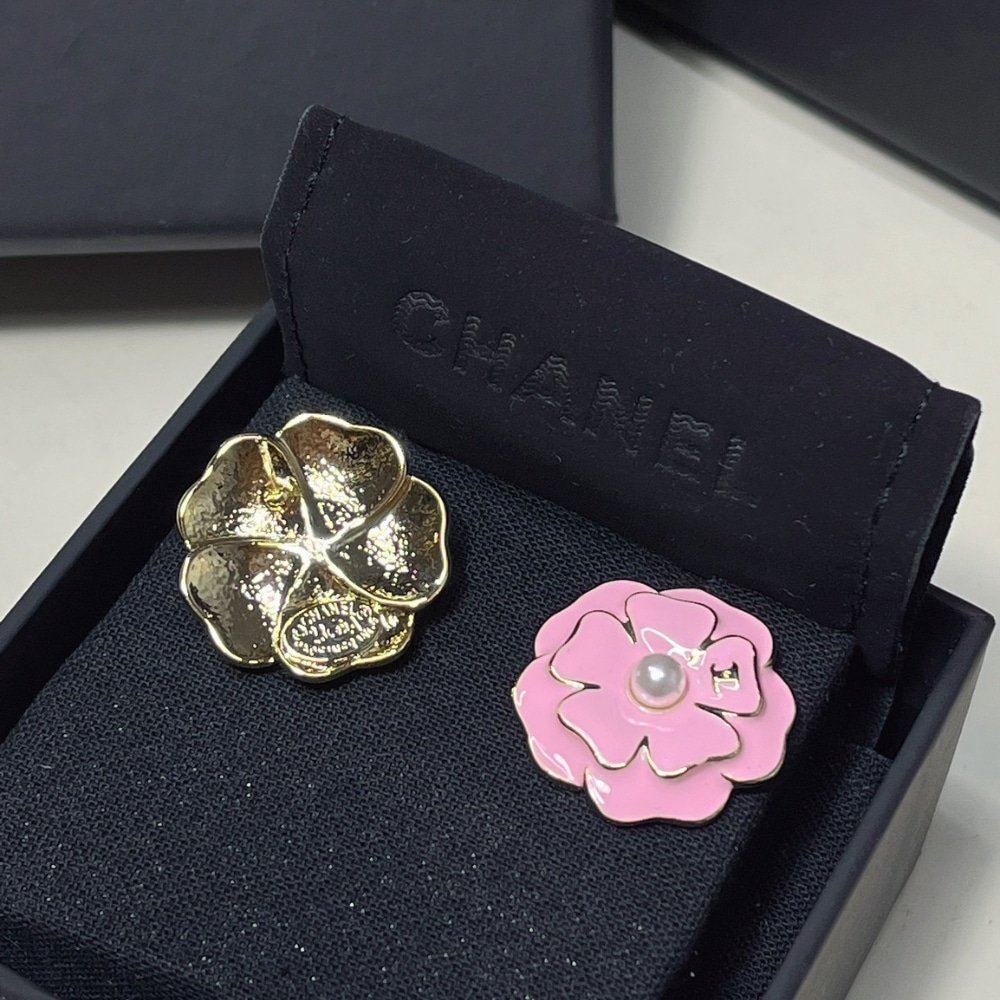 Ch**el Camellia Earrings Pink Abg218 B21624 U3368