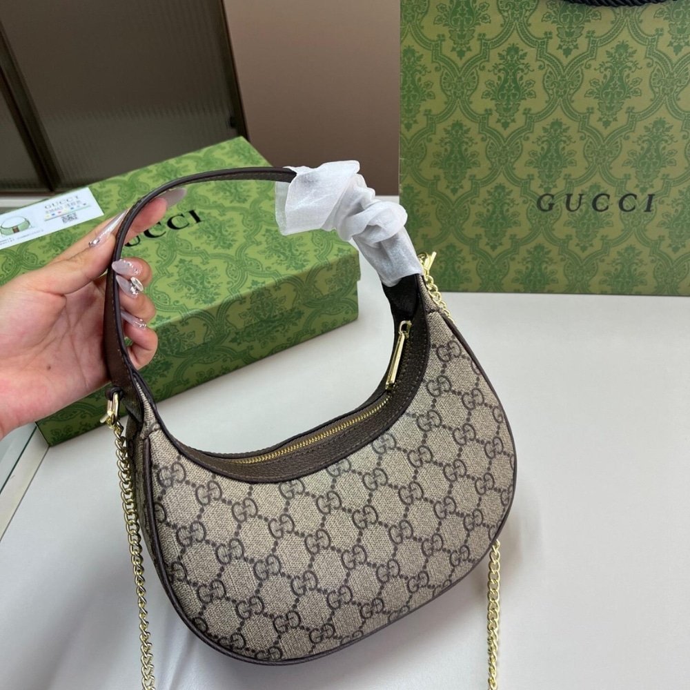 Gvc*1 Ophidia Small Shoulder Bag Beige And Dark Brown Gg Fabric 22Cm 838463 Fae0P 9746