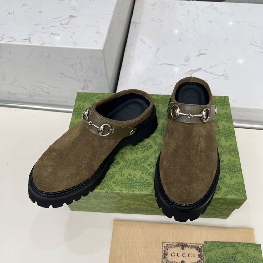 Gvc*1 Women Mule With Horsebit Dark Green ‎835829 Aae3R 3037