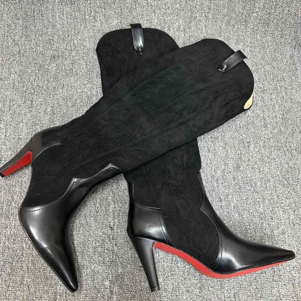 Chr1st1an Louboutin Santia Botta 85 Boots Black 3220701Bk01