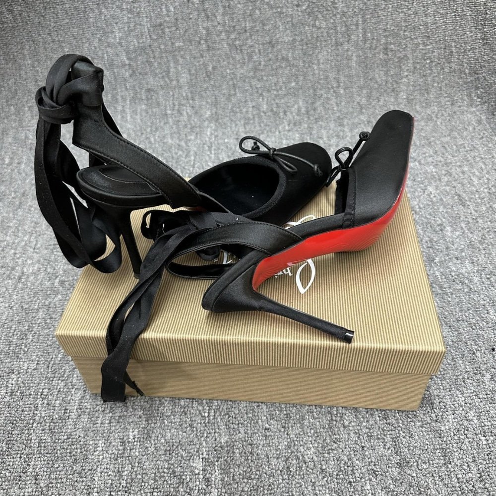 Chr1st1an Louboutin Cassia Lace Up Black 1250498B439