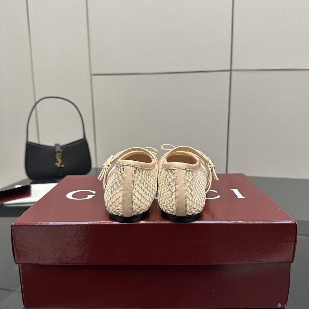 Gvc*1 Women Horsebit Ballet Flat Beige Mesh ‎835077 Faeqz 5741
