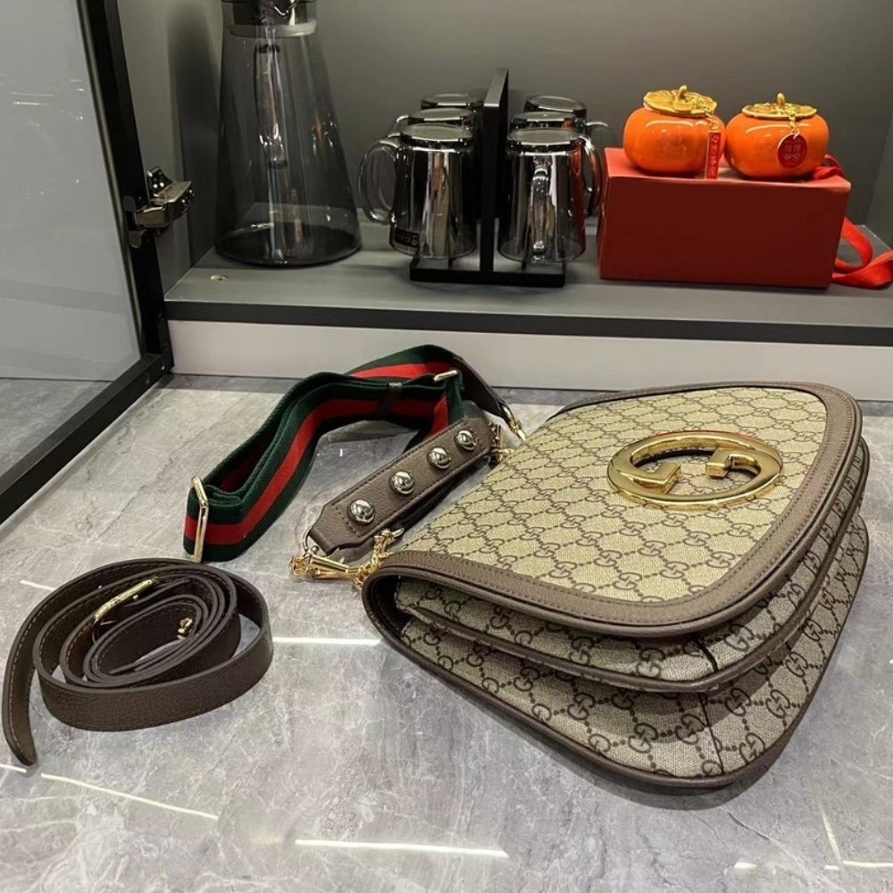 Gvc*1 Blondie Medium Top Handle Bag Beige And Ebony 29Cm 721172 96Iwg 8745