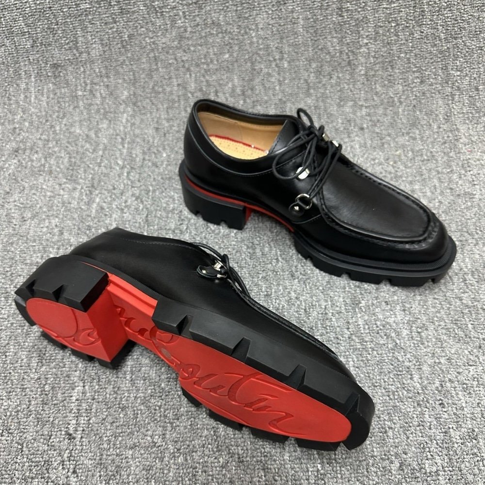 Chr1st1an Louboutin Our Pabelito Leather Derby Black 3240499 Bk01