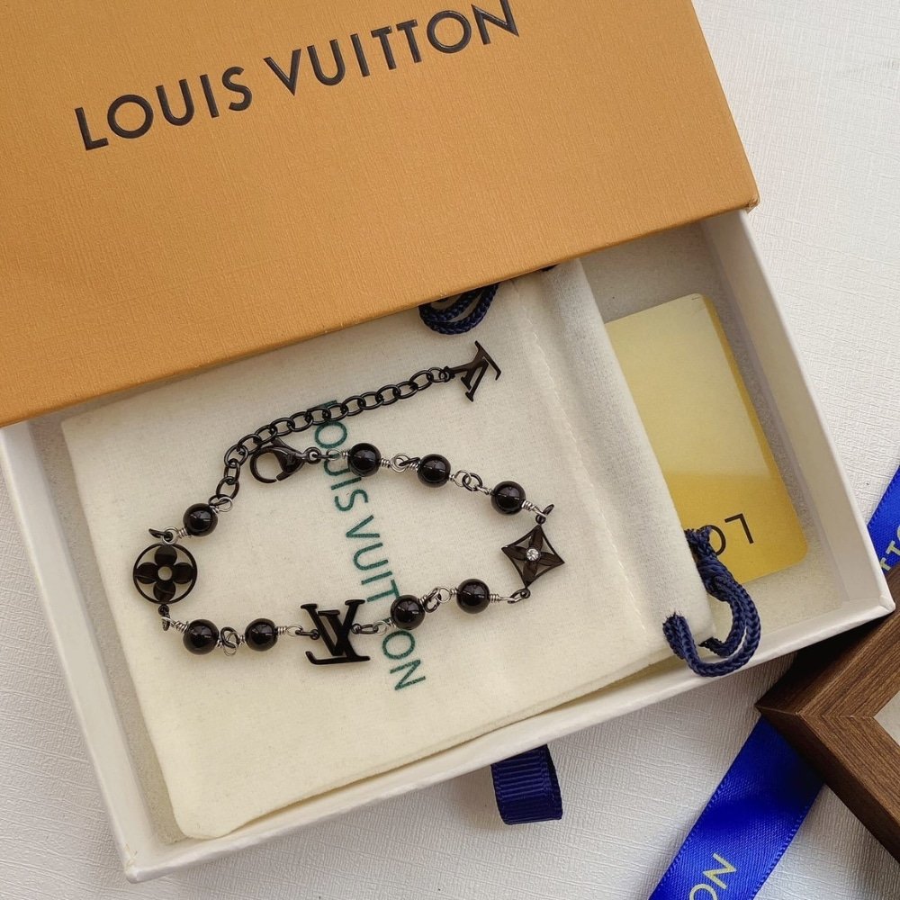 L0vis Vvtt0n Lv Pearls Bracelet Black M1391A