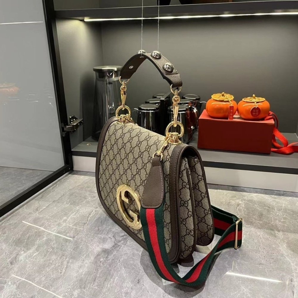 Gvc*1 Blondie Medium Top Handle Bag Beige And Ebony 29Cm 721172 96Iwg 8745