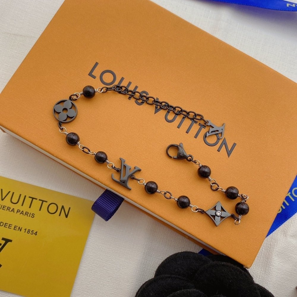 L0vis Vvtt0n Lv Pearls Bracelet Black M1391A
