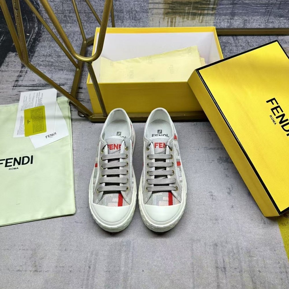 F**di Domino Sneaker Gray Beige 8E8325Ariv F1Sze