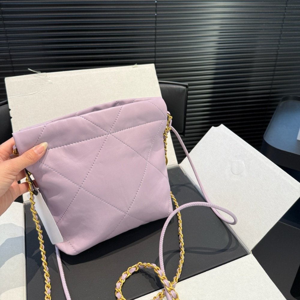 Ch**el 22 Mini Handbag Purple 23Cm