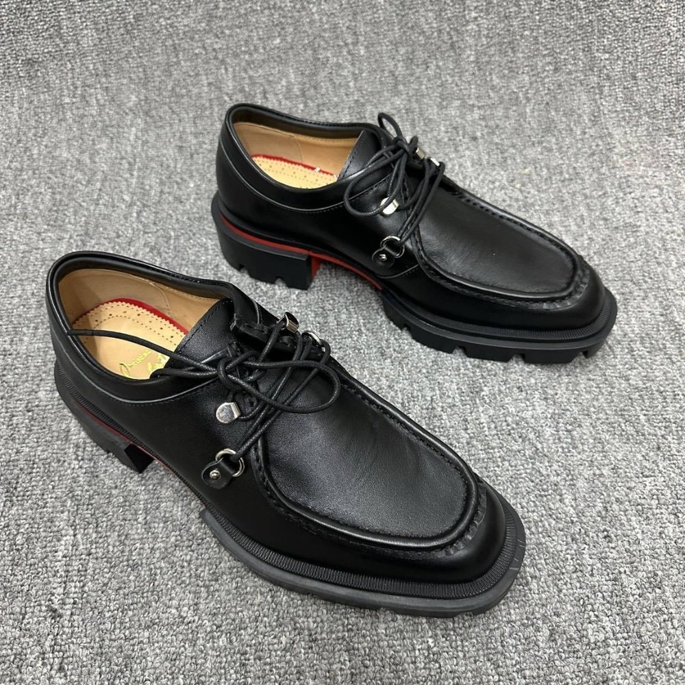 Chr1st1an Louboutin Our Pabelito Leather Derby Black 3240499 Bk01