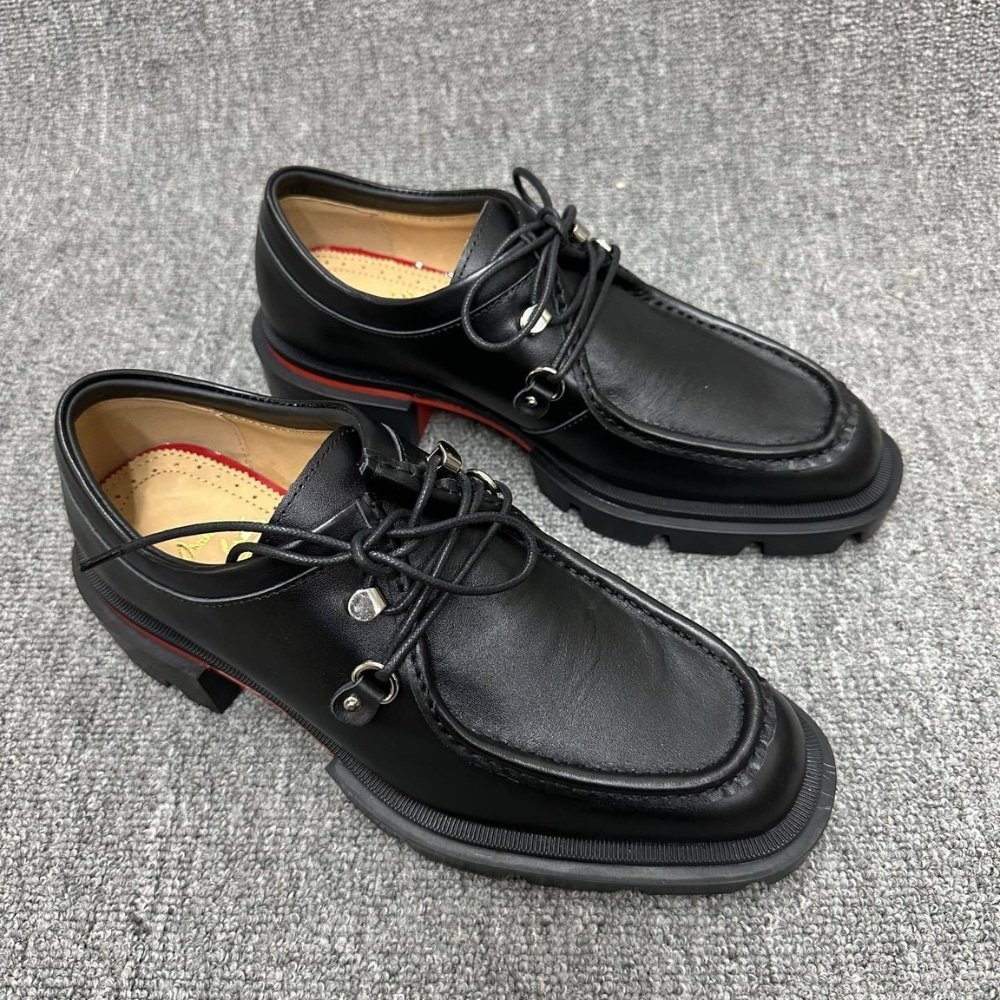 Chr1st1an Louboutin Our Pabelito Leather Derby Black 3240499 Bk01