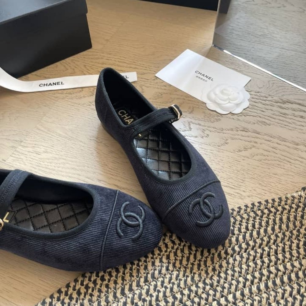 Ch**el Mary Jane Ballet Flat Black