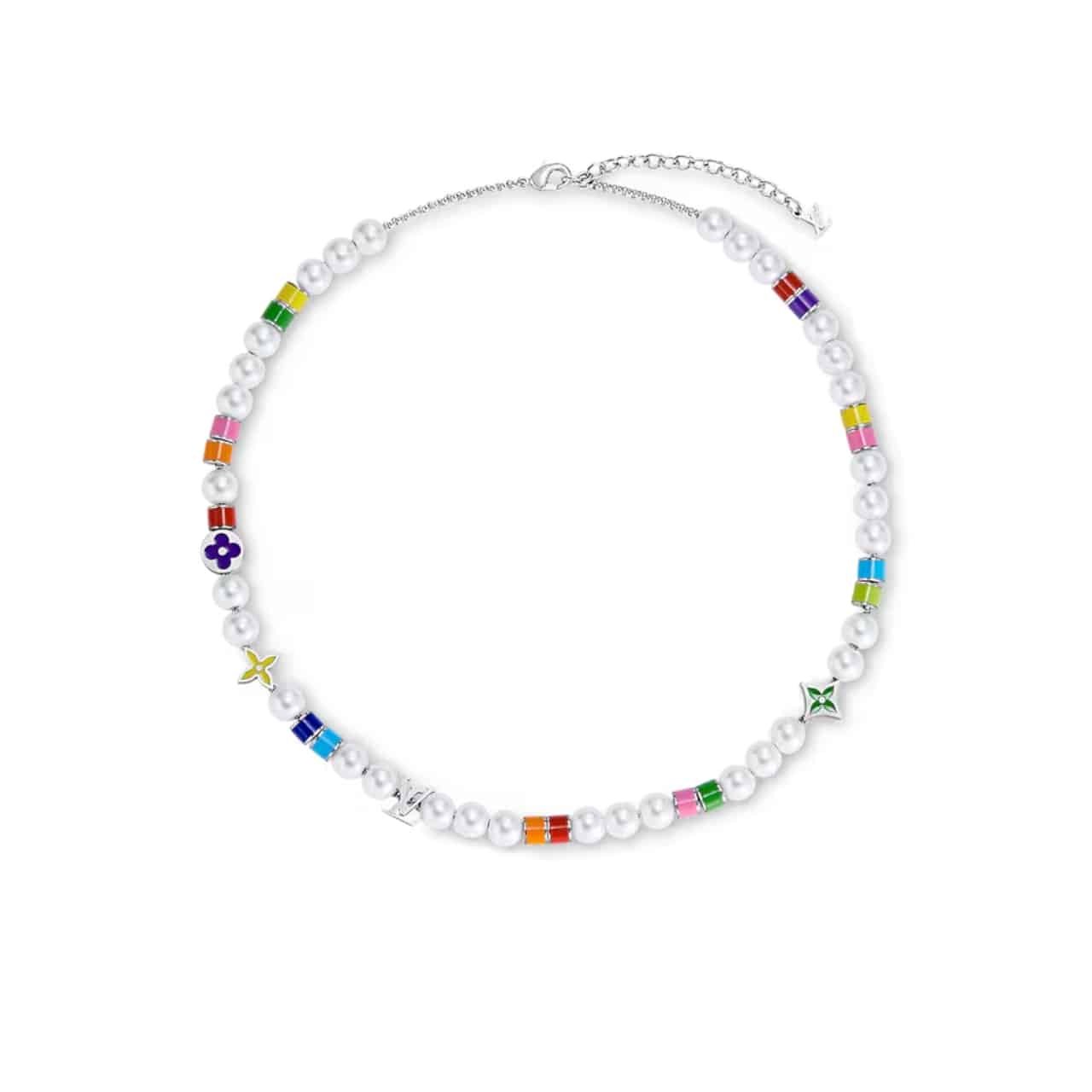 L0vis Vvtt0n Mng Pearls Party Necklace Multicolor With Silver Metal M01500