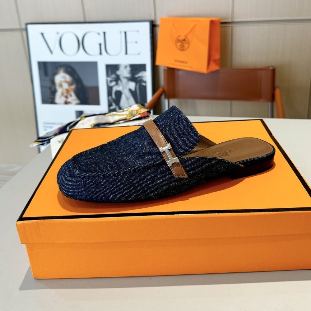 H**me5 Lena Mule Denim Dark Blue