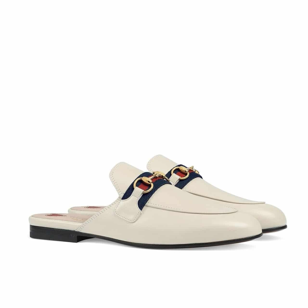 Gvc*1 Women’S Princetown Leather Slipper White 629084 Cqxm0 9065