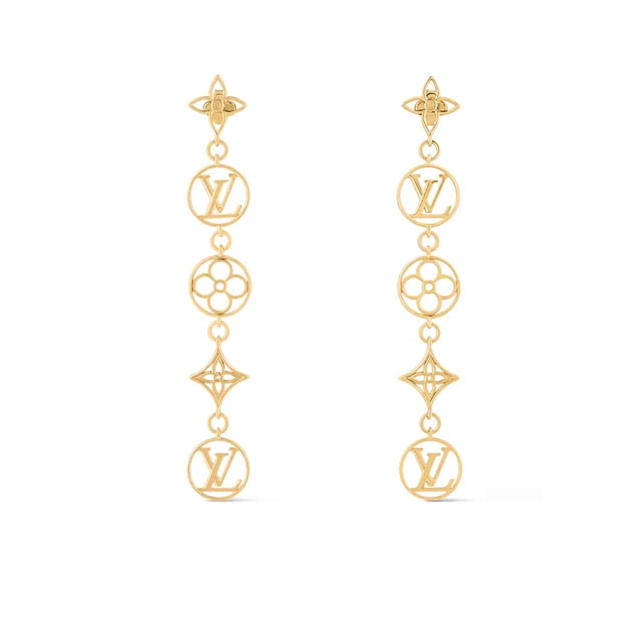 L0vis Vvtt0n Lv Lace Earrings Gold M01072