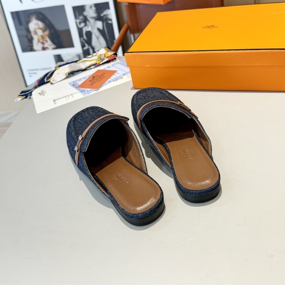 H**me5 Lena Mule Denim Dark Blue