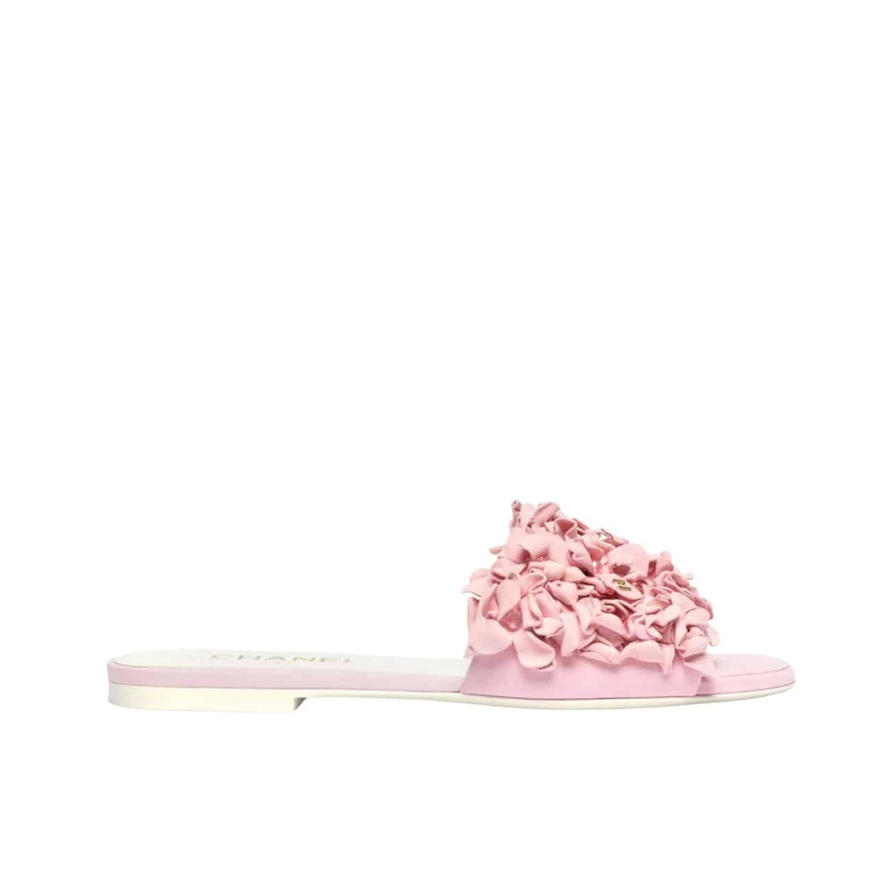 Ch**el Mules Suede Strass Pink G46231 B19043 Nacly
