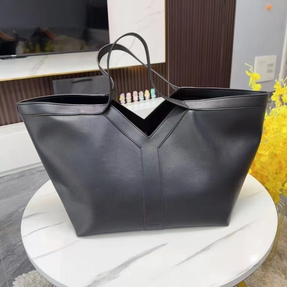 Sa1nt Lau*nt Y Tote In Leather Bag Black 37Cm 817602Aaeb31000