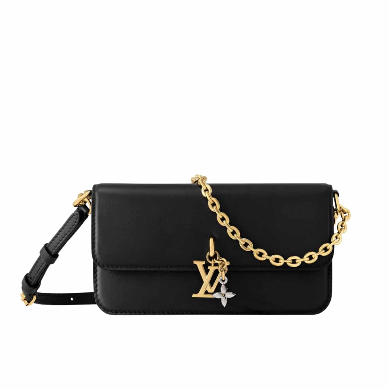 L0vis Vvtt0n Wallet On Chain Lv Bloom Black 20Cm M14564